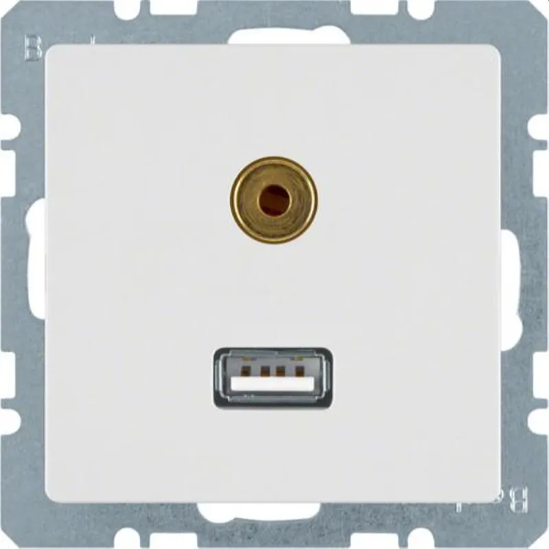 Berker Steckdose M33315396089 Q1 polarweiss samt
