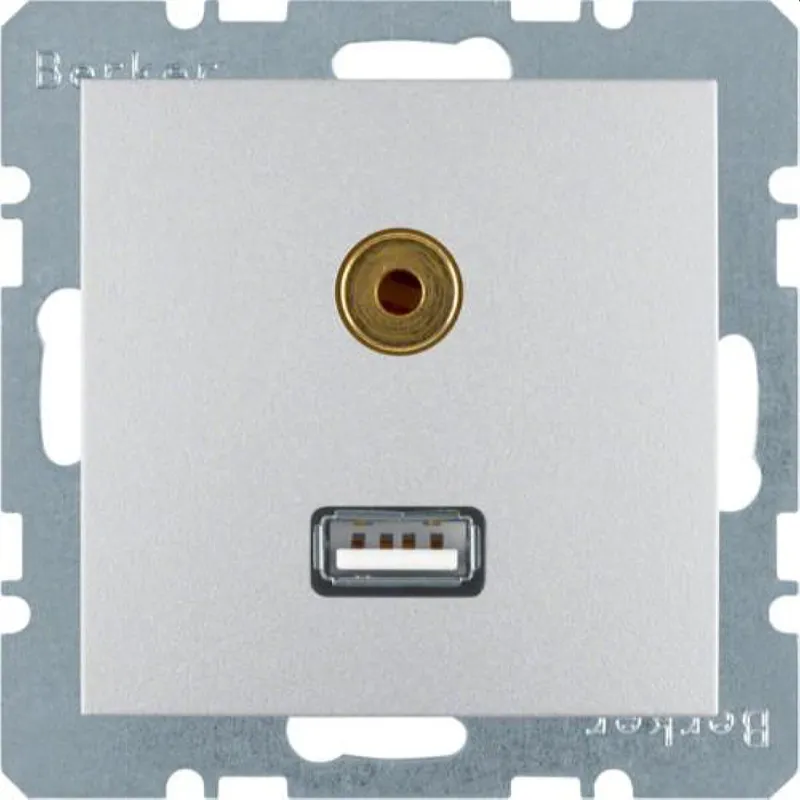 Berker Steckdose M33315391404 alu matt