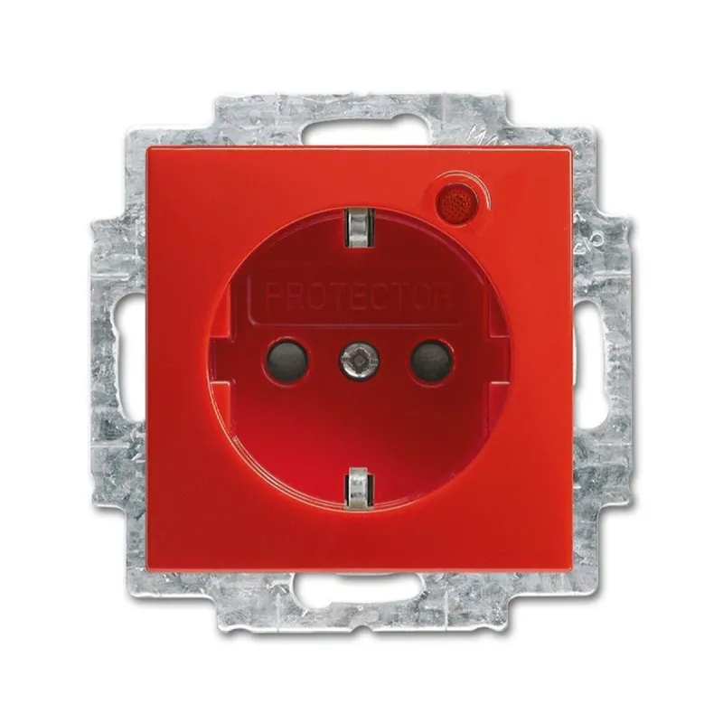 Busch-Jaeger 2310 EUGL/VAB-917 rot SCHUKO-Steckdose