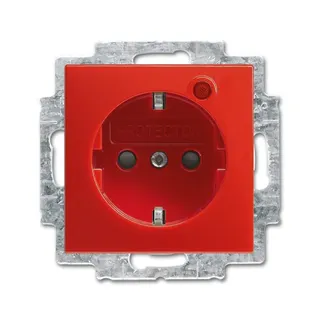 Busch-Jaeger 2310 EUGL/VAB-917 rot SCHUKO-Steckdose