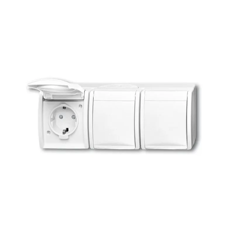 Busch-Jaeger 2300/3 EBW-54 3fach waagerecht ocean Steckdose
