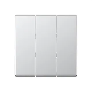 Jung Wippe 3fach, Thermoplast lackiert, Serie A, aluminium A593BFAL