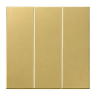 Jung Wippe 3fach, Messing, Serie LS, Messing classic ME993C