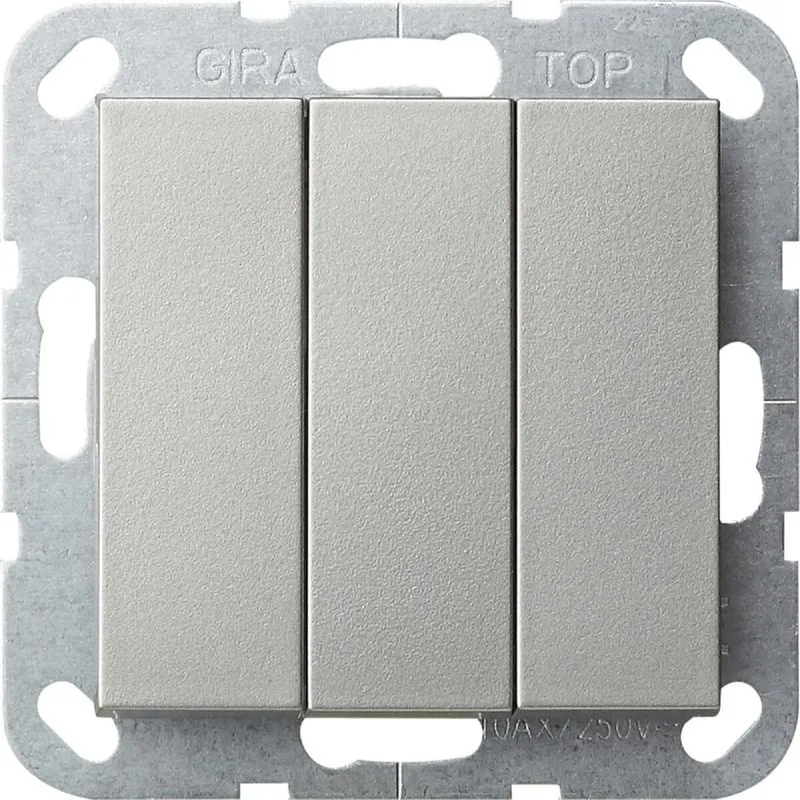 Gira Wippschalter 2832600 BS 3fach AusWe Sys. 55 Edelstahl 2832600