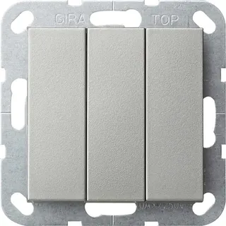 Gira Wippschalter 2832600 BS 3fach AusWe Sys. 55 Edelstahl 2832600