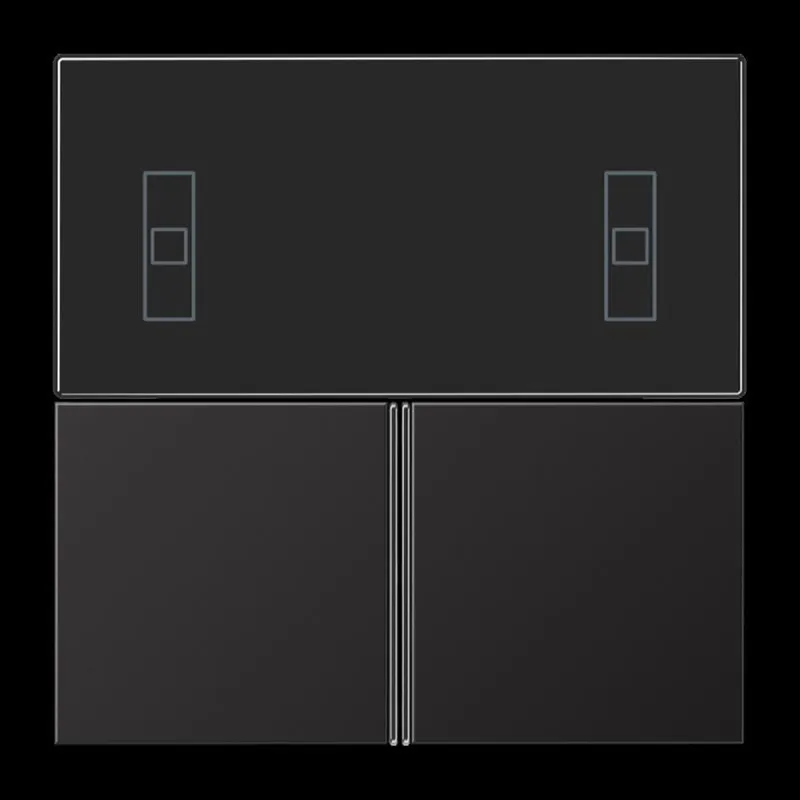 Jung Tastensatz 3fach, F40 Raumcontroller, Serie LS, dark (lackiertes Aluminium) AL4093TSAD