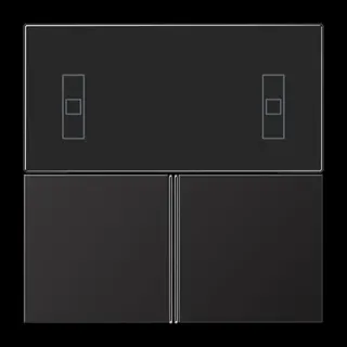 Jung Tastensatz 3fach, F40 Raumcontroller, Serie LS, dark (lackiertes Aluminium) AL4093TSAD