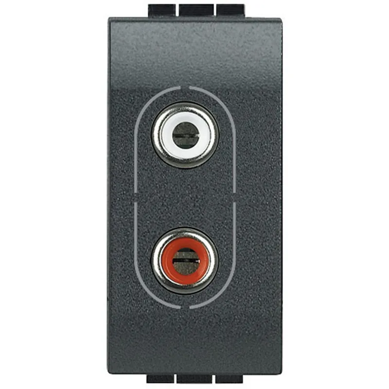 Bticino Anschlussdose L4281 RCA 2-f anthrazit