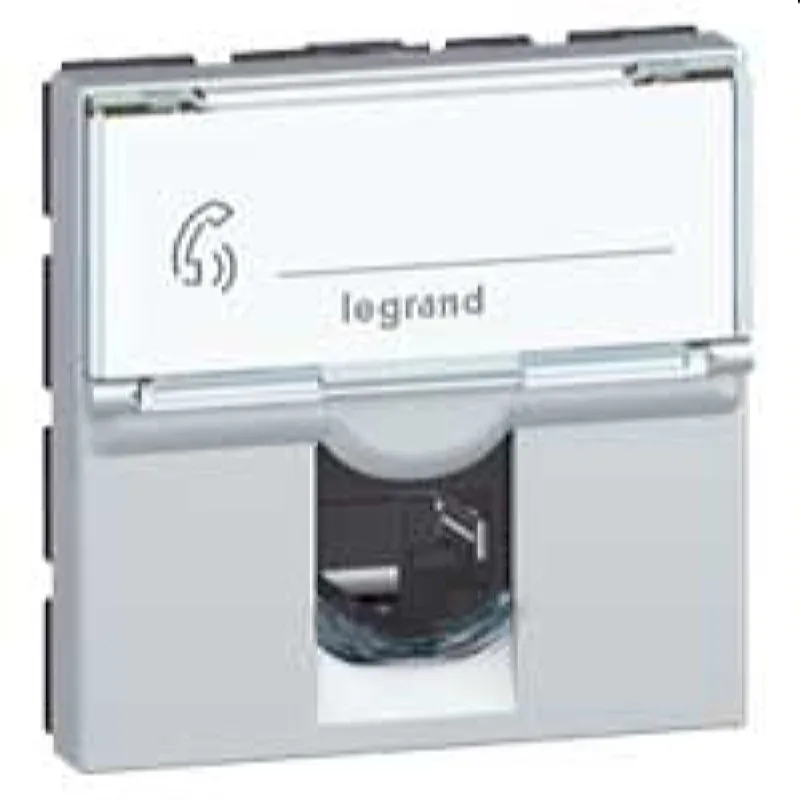 Legrand Datenanschlussdosen RJ45 Cat6A STP 2modulig alu Mosaic