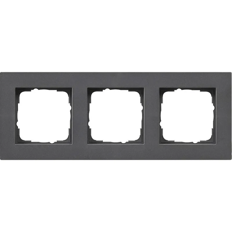 Gira Abdeckrahmen 0213235 3fach flach E2 anthrazit 0213235