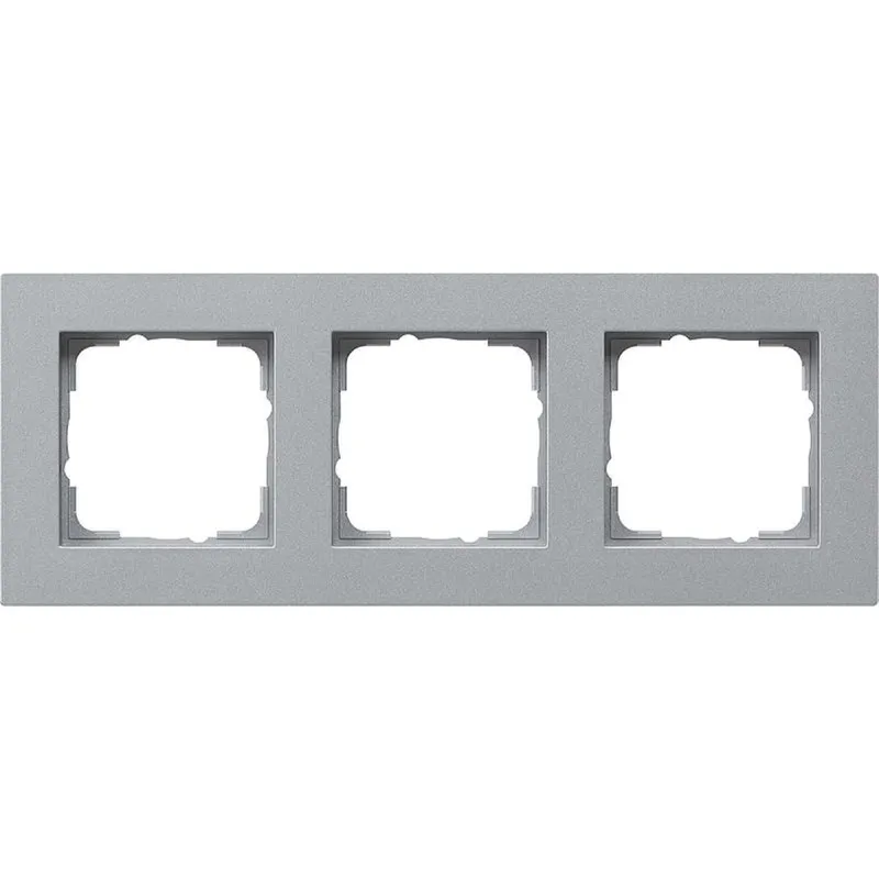 Gira Abdeckrahmen 0213255 3fach flach E2 F alu 0213255