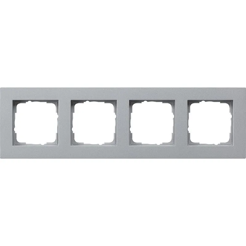 Gira Abdeckrahmen 0214255 4fach flach E2 F alu 0214255