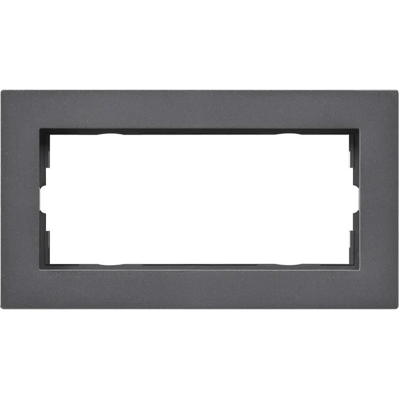 Gira Abdeckrahmen 1002235 2fach o.M. flach E2 anthrazit 1002235