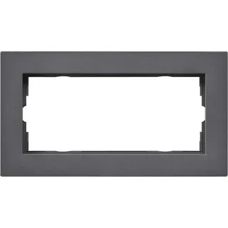 Gira Abdeckrahmen 1002235 2fach o.M. flach E2 anthrazit 1002235