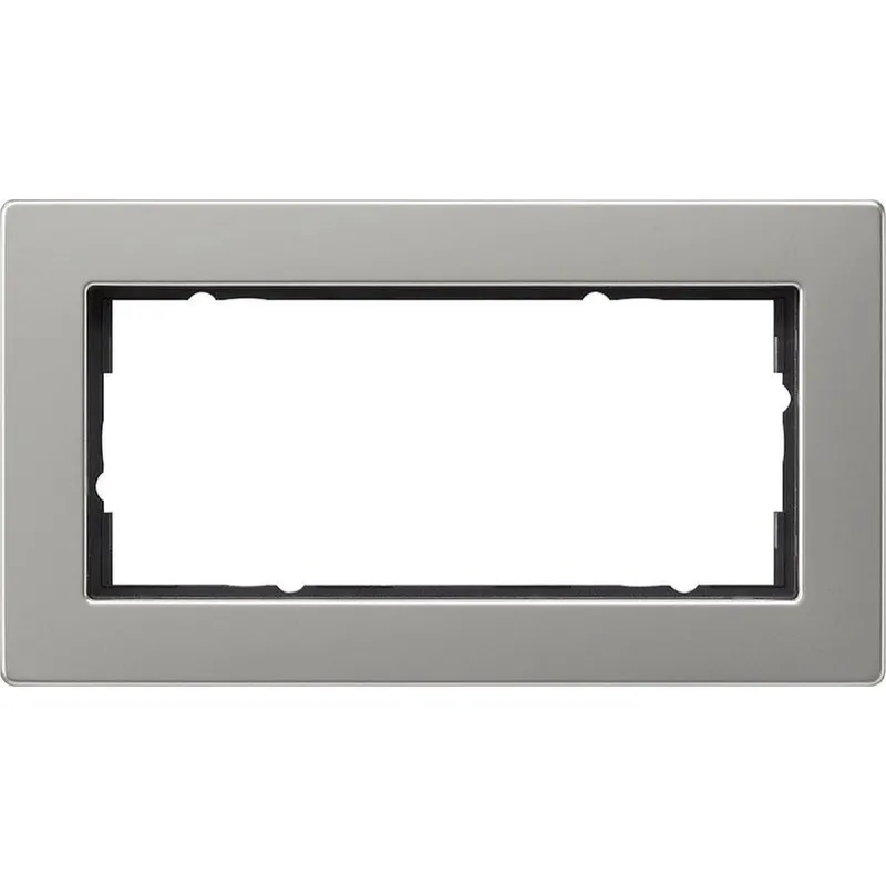 Gira Abdeckrahmen 1002335 2fach o.M. flach E2 Edelstahl 1002335
