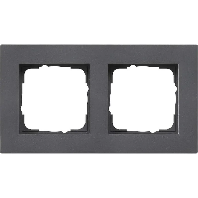 Gira Abdeckrahmen 0212235 2fach flach E2 anthrazit 0212235