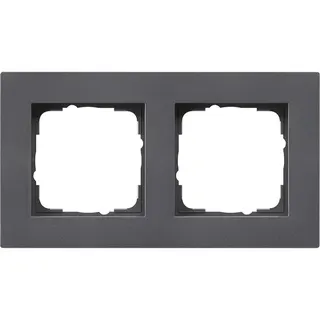 Gira Abdeckrahmen 0212235 2fach flach E2 anthrazit 0212235