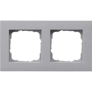 Gira Abdeckrahmen 0212255 2fach flach E2 F alu 0212255