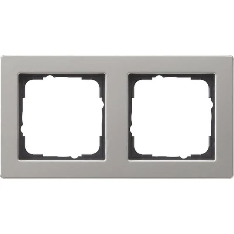 Gira Abdeckrahmen 021233 2fach E2 Edelstahl 21233