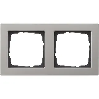 Gira Abdeckrahmen 021233 2fach E2 Edelstahl 21233