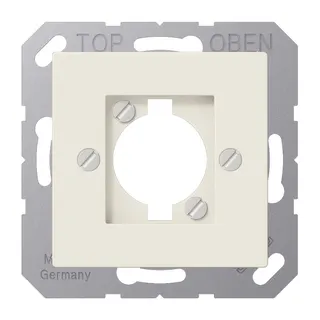 Jung Abdeckung für Lautsprecher-Buchse, für XLR-Steckverbinder (D-Serie), Thermoplast, Serie AS, weiß A568-1BF