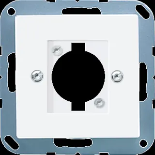 Jung Abdeckung für Lautsprecher-Buchse, für XLR-Steckverbinder (D-Serie), Thermoplast, Serie AS/A, alpinweiß A568-1BFWW
