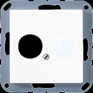Jung Abdeckung für 1 Rundsteckverbinder bis 18,5 mm ?, Thermoplast, Serie A, alpinweiß A562-1BFWW