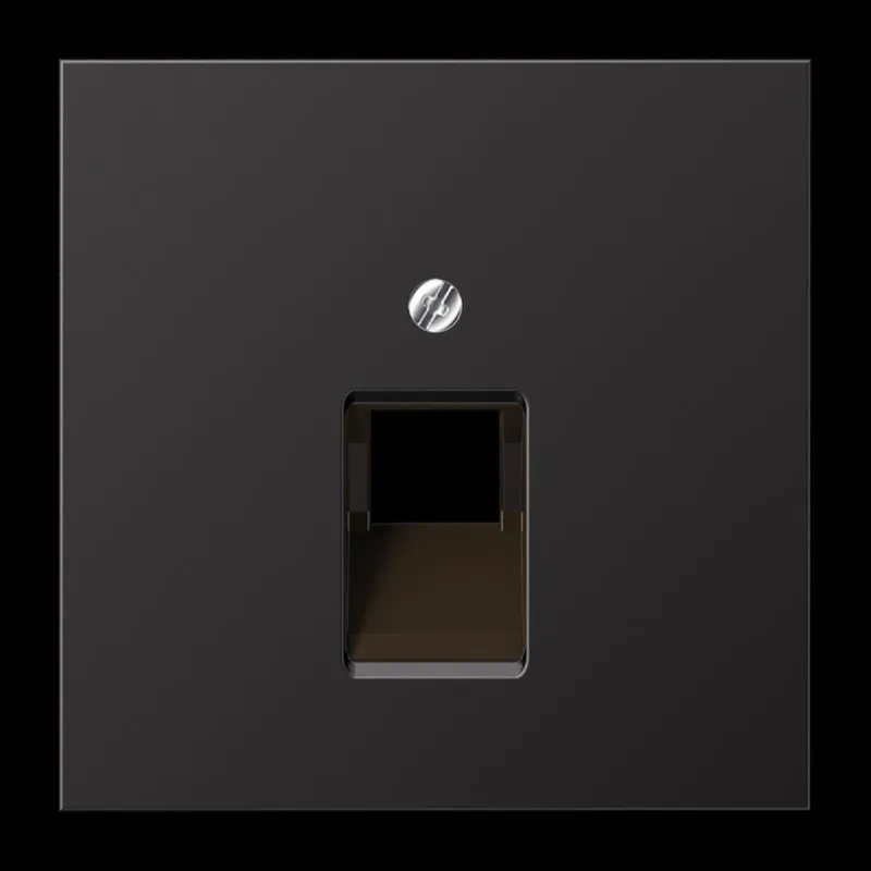 Jung Abdeckung für IAE/UAE-Anschlussdosen 1 x 8-polig, Aluminium lackiert, Serie LS, dark (lackiertes Aluminium) AL2969-1UAD