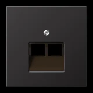 Jung Abdeckung für IAE/UAE-Anschlussdosen 2 x 8-polig, Aluminium lackiert, Serie LS, dark (lackiertes Aluminium) AL2969-2UAD