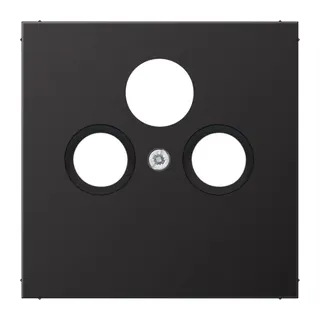 Jung Abdeckung für Universal-Sat/BK-Dosen, Aluminium lackiert, Serie LS, dark (lackiertes Aluminium) AL2990SATD