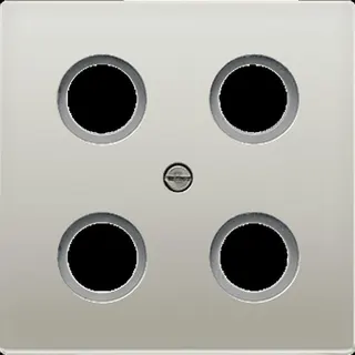 Jung Abdeckung für 4-Loch SAT-TV-Steckdose (Hirschmann), Serie LS, Edelstahl ES2990-4SAT1