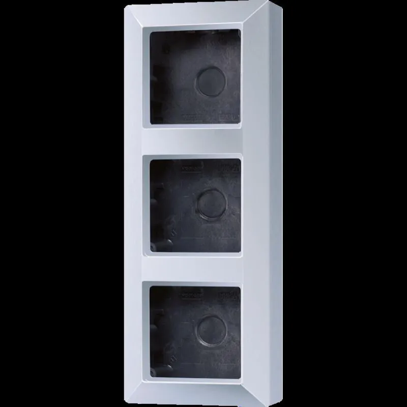 Jung Aufputz-Kappe 3fach, Serie AS, aluminium AS583AAL