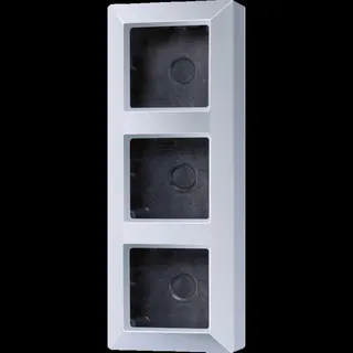 Jung Aufputz-Kappe 3fach, Serie AS, aluminium AS583AAL