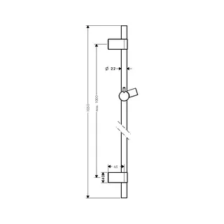Hansgrohe Brausestange Unica'S Puro Reno 1050mm chrom – Bild 2
