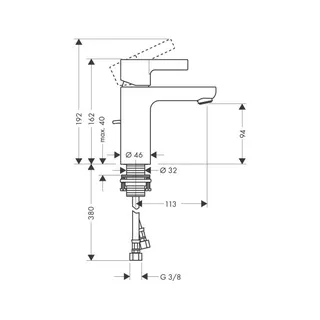 Hansgrohe Waschtischmischer Metris S LowFlow chrom – Bild 2