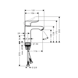 Hansgrohe Metris Waschtischmischer 110 CoolStart chrom – Bild 2