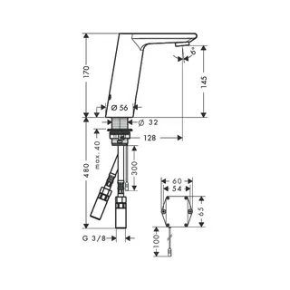 Hansgrohe Metris S Waschtischmischer Elektronik chrom Batterieversion mit Mischung – Bild 2
