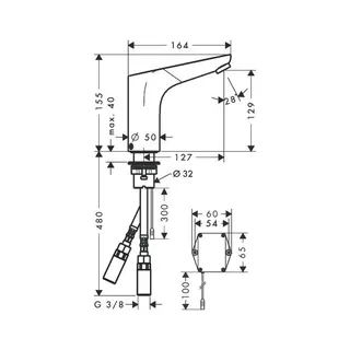 Hansgrohe Focus E 2 Waschtischmischer Elektronik chrom Batterieversion mit Mischung – Bild 2