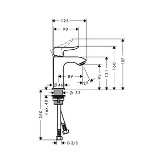 Hansgrohe Metris Einhebel-Waschtischmischer 100 für Handwaschbecken – Bild 2