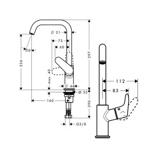 Hansgrohe Focus 240 Waschtischmischer chrom ohne Ablaufgarnitur – Bild 2