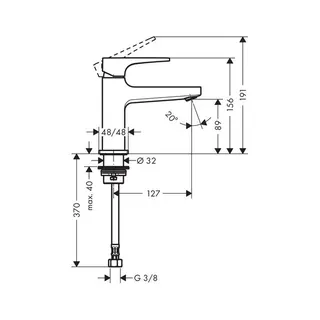 Hansgrohe Standventil 100 Metropol chrom – Bild 2