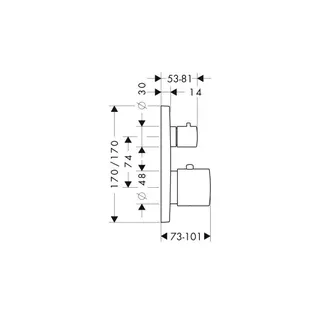 Hansgrohe Axor Citterio M Thermostat Fertigset mit Absperr-und Umstellventil – Bild 2