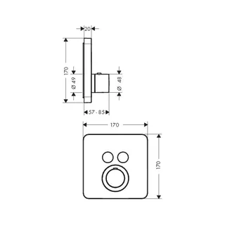 Hansgrohe Axor ShowerSelect Thermostat (chrom) – Bild 2
