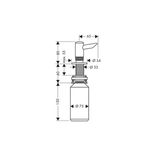 Hansgrohe Spülmittelspender Einbauversion 300ml chrom – Bild 2