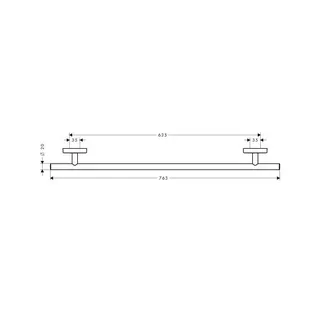 Hansgrohe PuraVida Badetuchhalter 600 mm chrom – Bild 2
