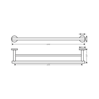 Hansgrohe Doppel-Badetuchhalter Logis Universal chrom – Bild 2