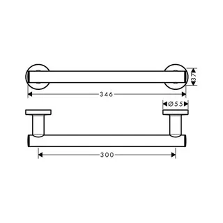 Hansgrohe Haltestange Logis Universal chrom – Bild 2