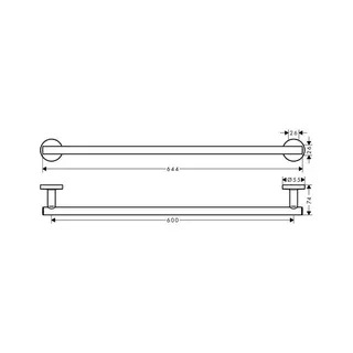 Hansgrohe Badetuchhalter Logis Universal chrom – Bild 2