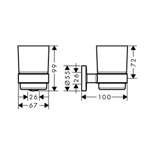 Hansgrohe Zahnputzbecher Logis Universal chrom – Bild 2