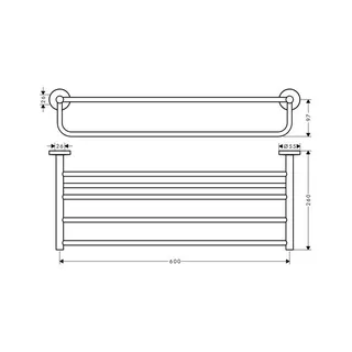 Hansgrohe Handtuchablage mit Badetuchhalter Logis Universal chrom – Bild 2
